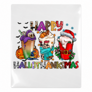 Happy HalloThanksMas multi-holiday character collage UV Transfer