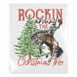 Rockin Around The Christmas Tree cowboy and horse UV Transfer