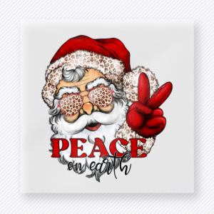 Peace Santa Christmas DTF Transfers