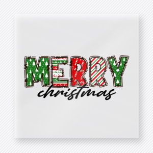 Merry Christmas Plaid Bring Festive Christmas DTF Transfers
