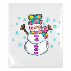 Colorful snowman patterned hat UV Transfer
