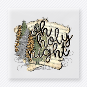 Oh Holy Night Sheet Music Christmas DTF Transfers