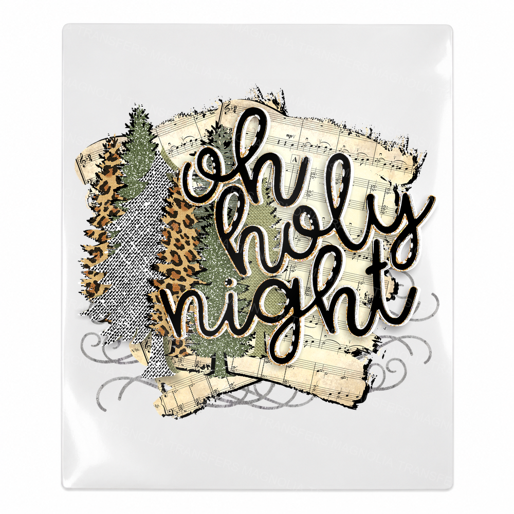 Oh Holy Night rustic tree UV Transfer