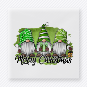 Green Gnome Merry Christmas Christmas DTF Transfers