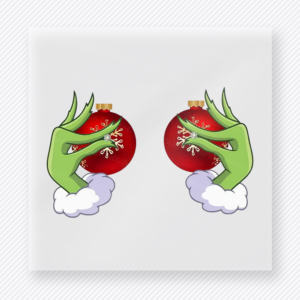 Grinch Ornament Hands Christmas DTF Transfers