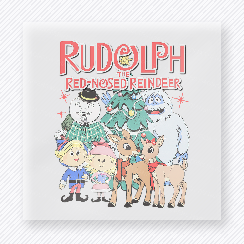 Rudolph Red Nosed Reindeer Characters Christmas DTF Transfers