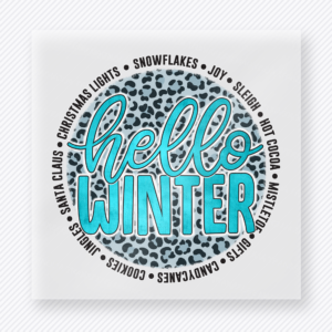 Hello Winter Circle Christmas DTF Transfers