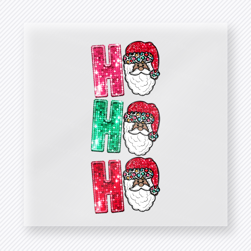 Ho Ho Ho Santa Stack Christmas DTF Transfers