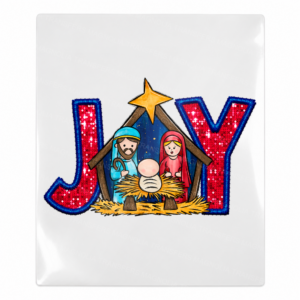 Joy Nativity Blue Christmas UV Transfer