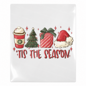 Tis The Season Coffee Red Christmas UV Transfer