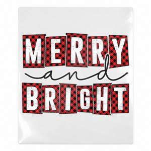 Merry And Bright Buffalo Plaid Christmas UV Transfer
