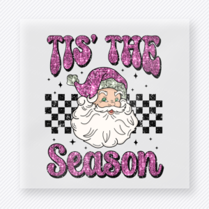 Tis The Season Santa Purple Christmas DTF Transfers