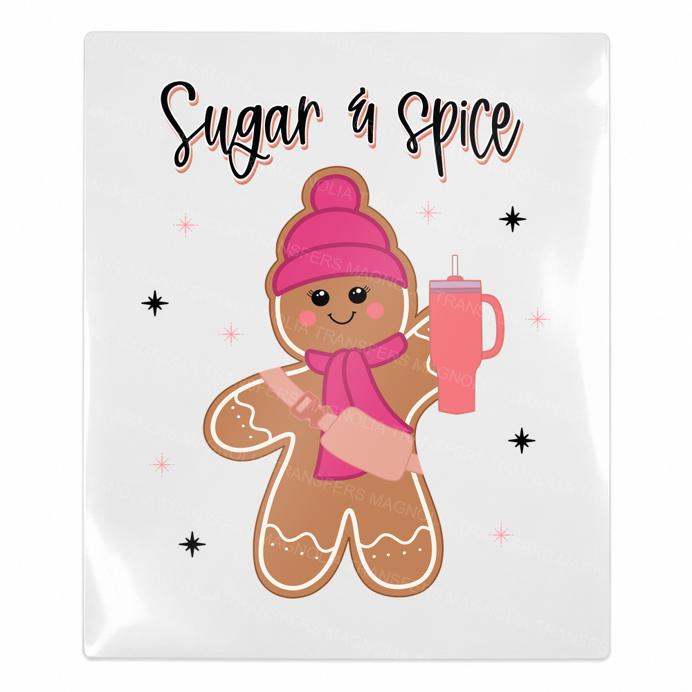Sugar And Spice Gingerbread Christmas UV Transfer
