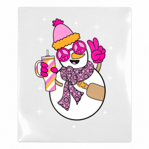 Ice Ice Baby Snowman Pink Christmas UV Transfer