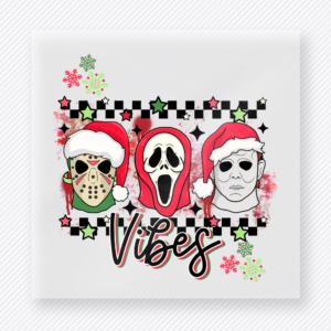 Christmas Vibes Horror Icons Christmas DTF Transfers