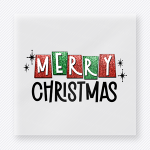 Merry Christmas Letter Blocks Christmas DTF Transfers