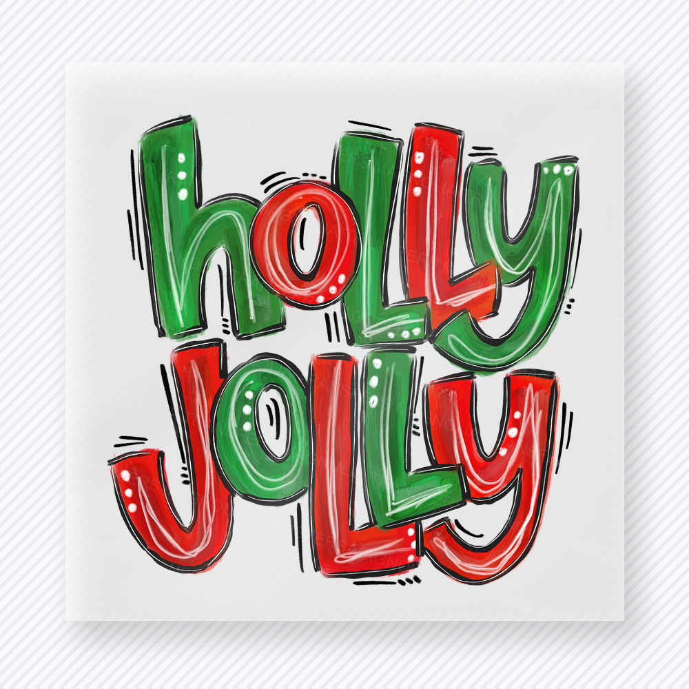 Holly Jolly Christmas DTF Transfers