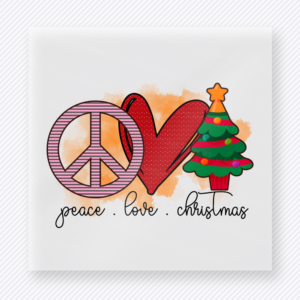 Peace Love Christmas Christmas DTF Transfers
