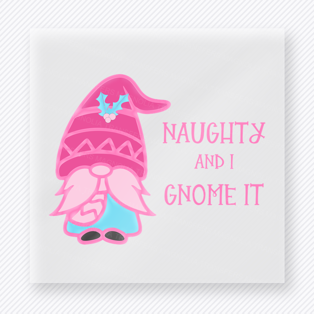 Naughty And I Gnome It Christmas DTF Transfers