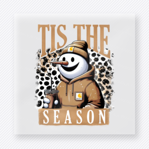 Tis The Season Snowman Leopard Christmas DTF Transfers