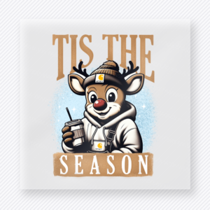 Tis The Season Reindeer Christmas DTF Transfers