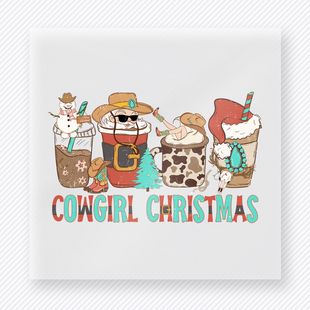 Cowgirl Christmas Bring Festive Christmas DTF Transfers