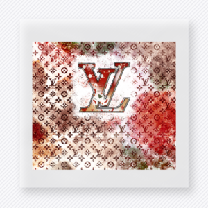 Holiday Luxury Logo Collage Christmas DTF transfer featuring holiday luxury logo style collage in red and brown tones