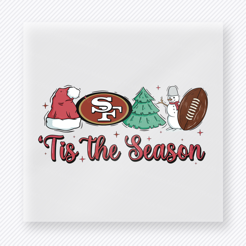 49ers Tis The Season Football Christmas DTF Transfers