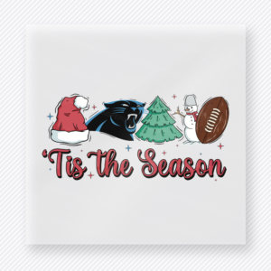 Panthers Tis The Season Football Christmas DTF Transfers