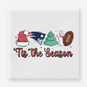 Patriots Tis The Season Football Christmas DTF Transfers