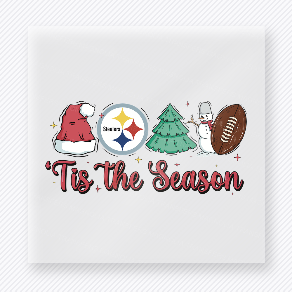 Steelers Tis The Season Football Christmas DTF Transfers