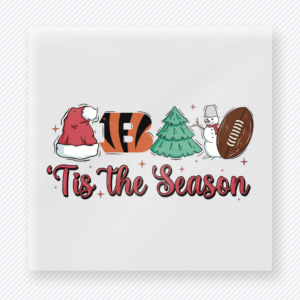 Bengals Tis The Season Football Christmas DTF Transfers