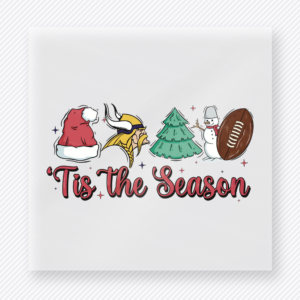 Vikings Tis The Season Football Christmas DTF Transfers