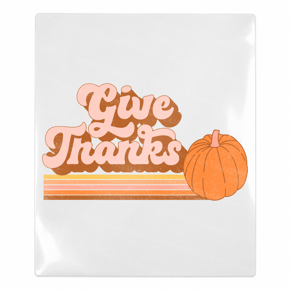 Give Thanks Fall & Thanksgiving UV transfer for hard-surface products