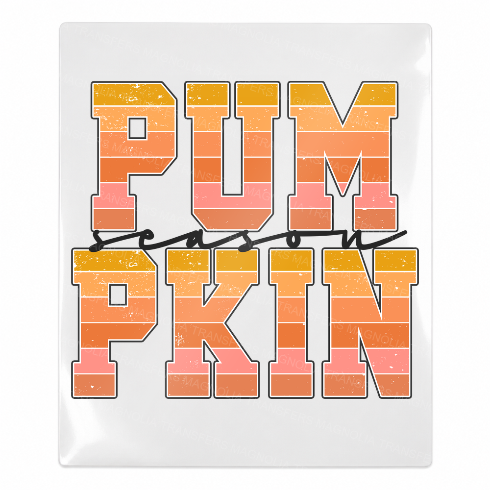Pumpkin Fall & Thanksgiving UV transfer for hard-surface products