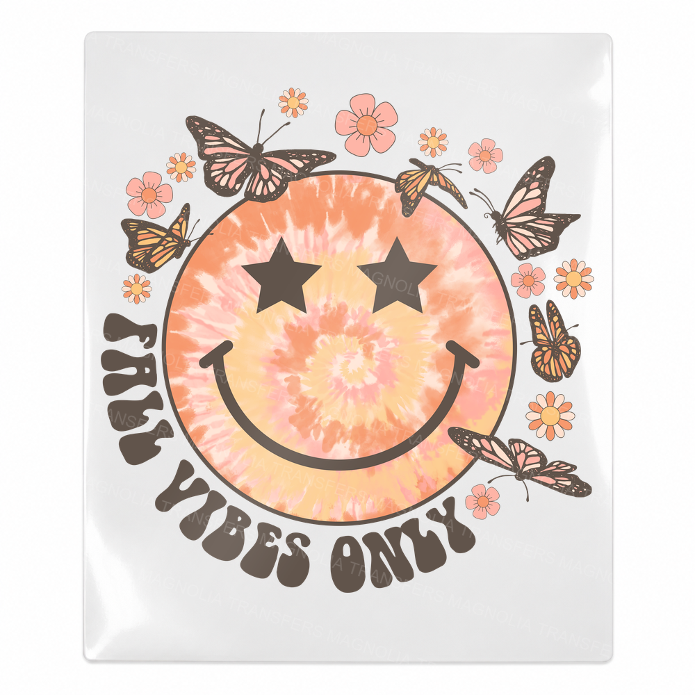 Fall Vibes Only Fall & Thanksgiving UV transfer for hard-surface products