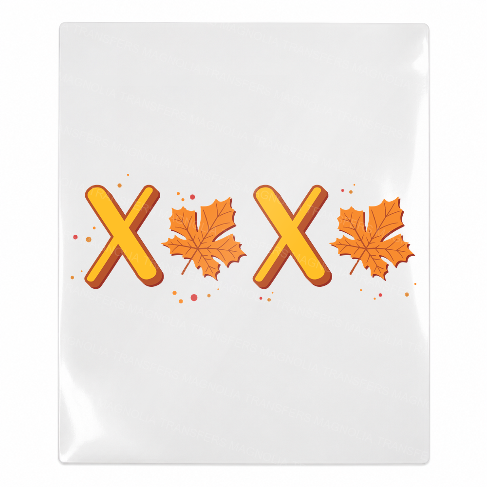 XOXO Leaves Fall & Thanksgiving UV transfer for hard-surface products