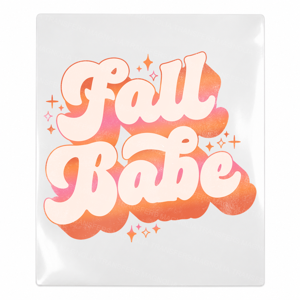 Fall Babe Fall & Thanksgiving UV transfer for hard-surface products