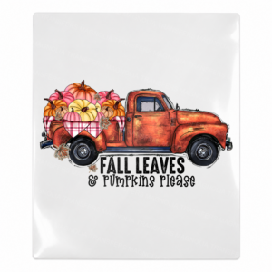 Fall Leaves and Pumpkin Please Fall & Thanksgiving UV transfer for hard-surface products