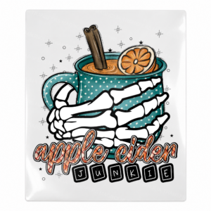 Apple Cider Junkie Fall & Thanksgiving UV transfer for hard-surface products