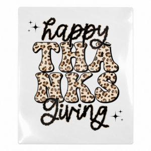 Happy Thanks Living Fall & Thanksgiving UV transfer for hard-surface products