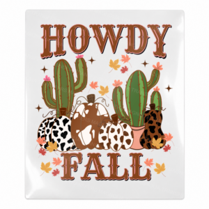 Howdy Fall Fall & Thanksgiving UV transfer for hard-surface products