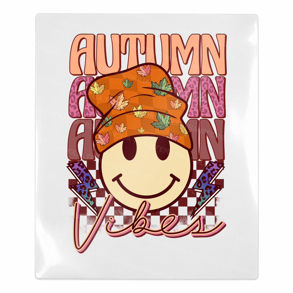 Autumn Vibes Fall & Thanksgiving UV transfer for hard-surface products
