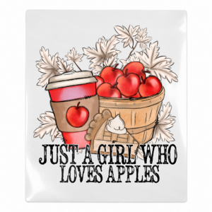Just a Girl Who Loves Apples Fall & Thanksgiving UV transfer for hard-surface products