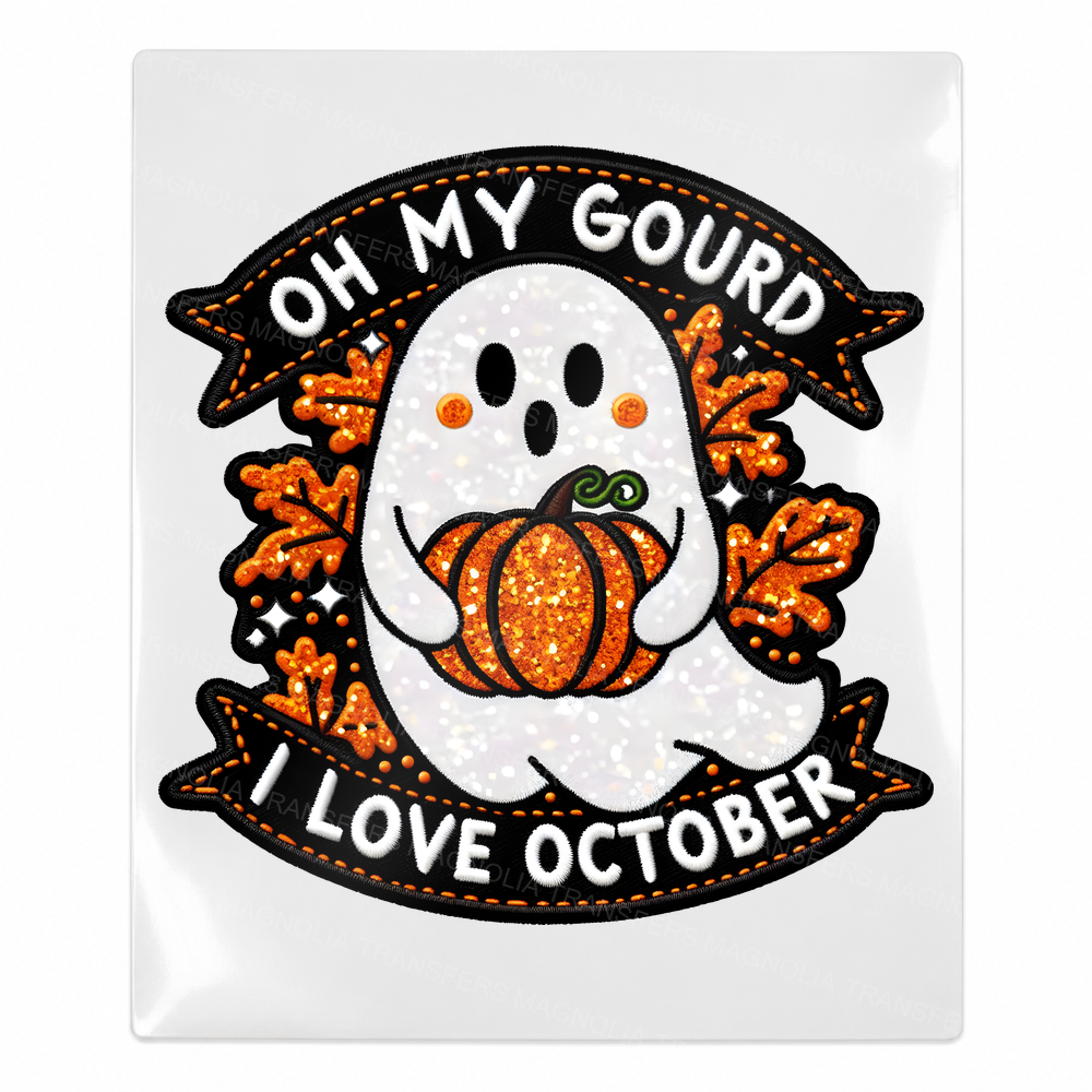 Oh My Gourd I Love October Fall & Thanksgiving UV transfer for hard-surface products