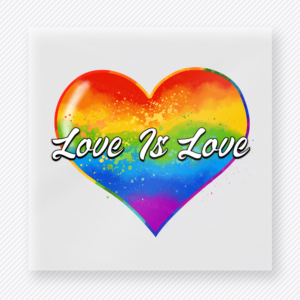 Love Is Love Rainbow Heart Pride DTF Transfers