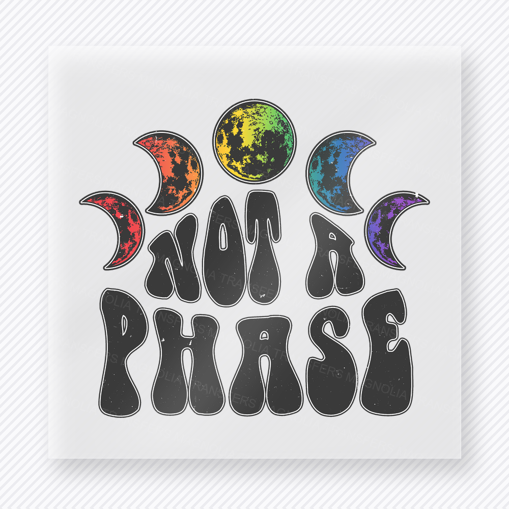 Moon Phase Rainbow Pride DTF Transfers