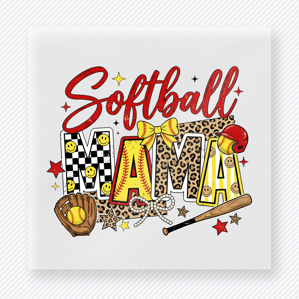 Softball Mama Collage Sports DTF Transfers