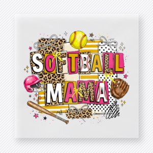 Softball Mama Leopard Sports DTF Transfers