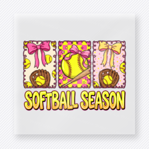 Softball Season Bows Sports DTF Transfers